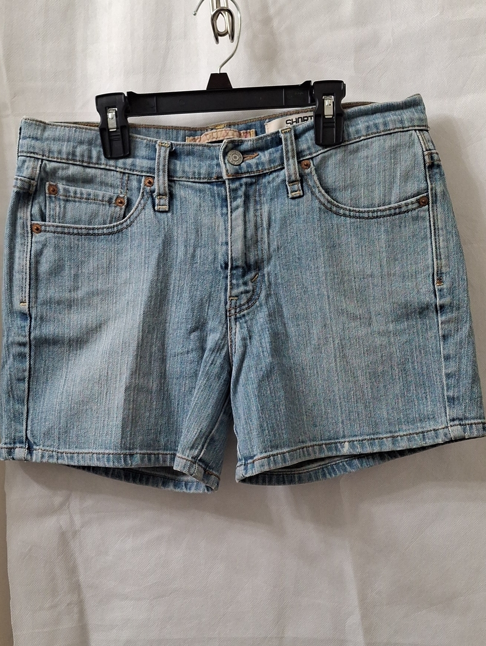 Levi's Light Blue High-Rise Denim Shorts